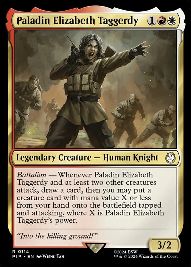 Card image of Paladin Elizabeth Taggerdy