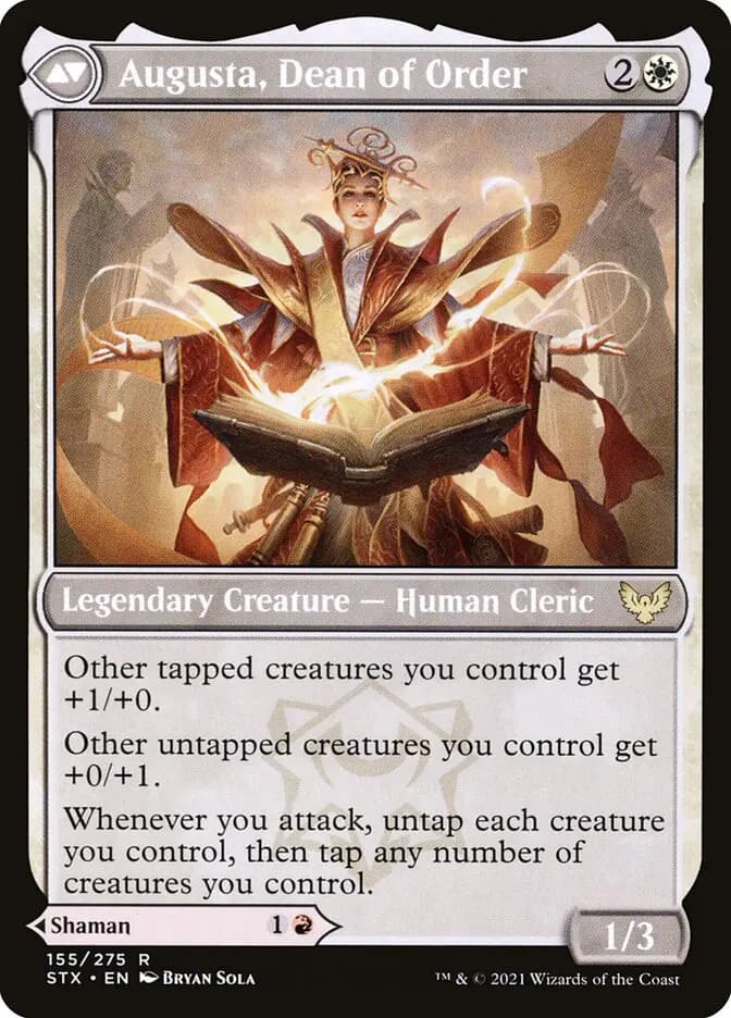 Card image of Plargg, Dean of Chaos / Augusta, Dean of Order