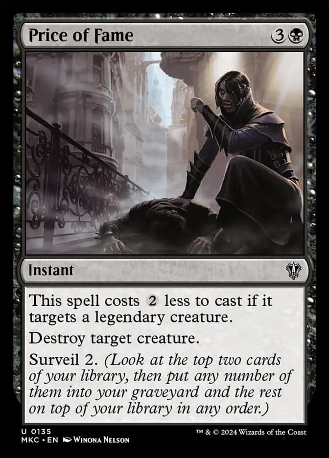 Card image of Price of Fame