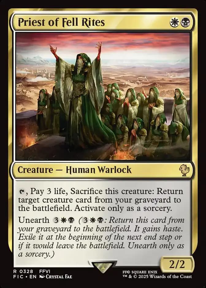 Card image of Priest of Fell Rites
