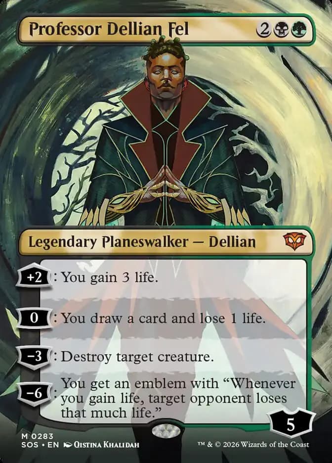 Card image of Professor Dellian Fel