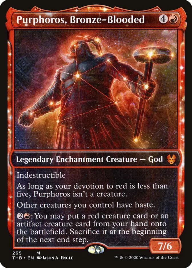 Card image of Purphoros, Bronze-Blooded