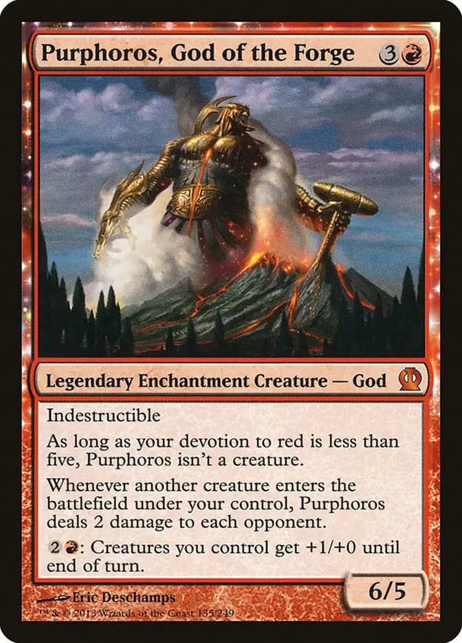 Card image of Purphoros, God of the Forge
