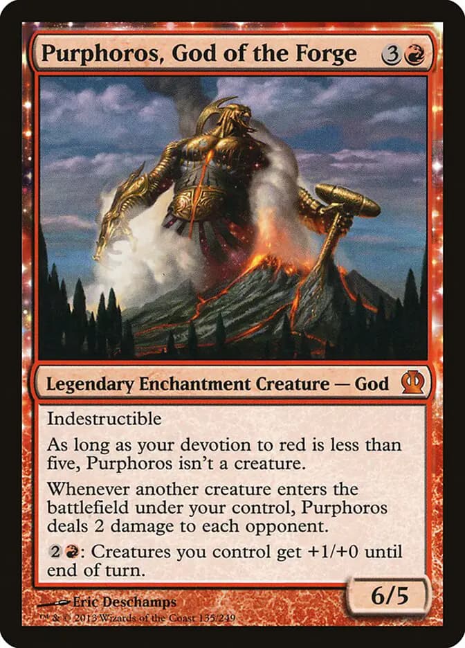 Card image of Purphoros, God of the Forge