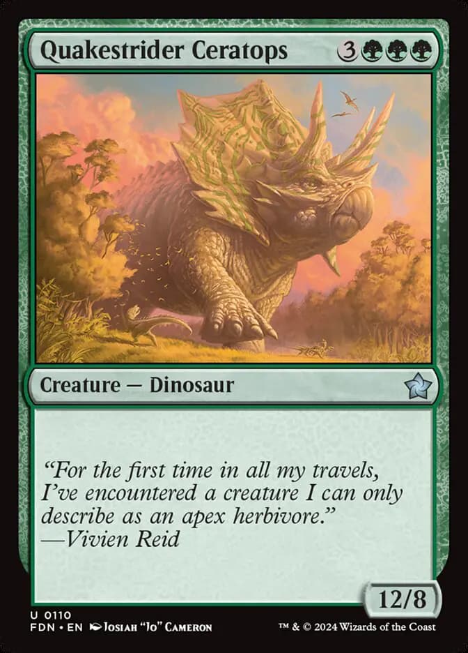 Card image of Quakestrider Ceratops
