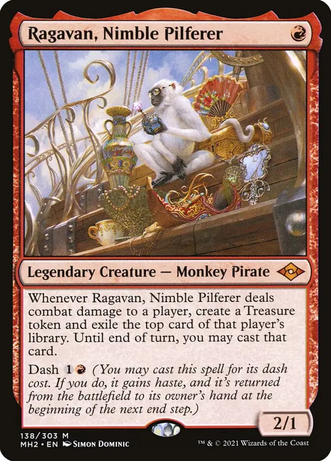 Card image of Ragavan, Nimble Pilferer