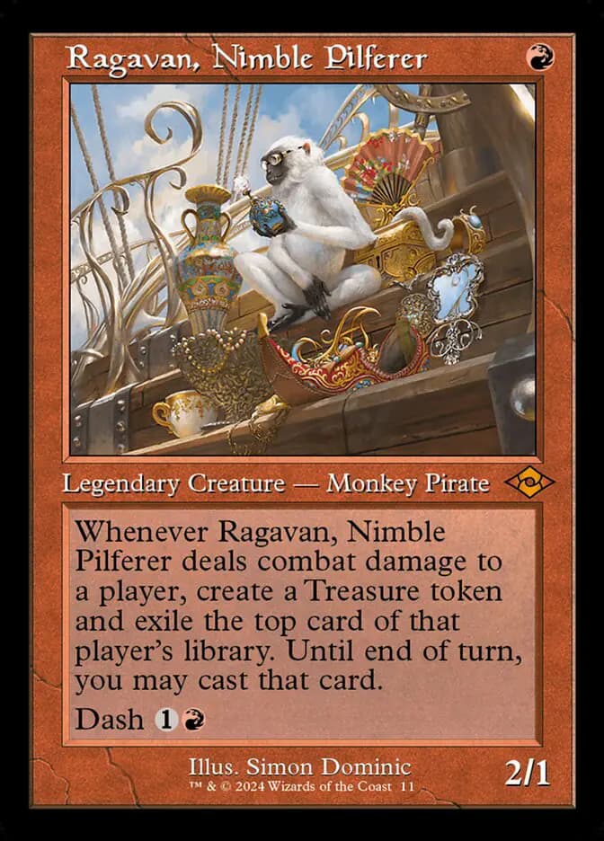Card image of Ragavan, Nimble Pilferer