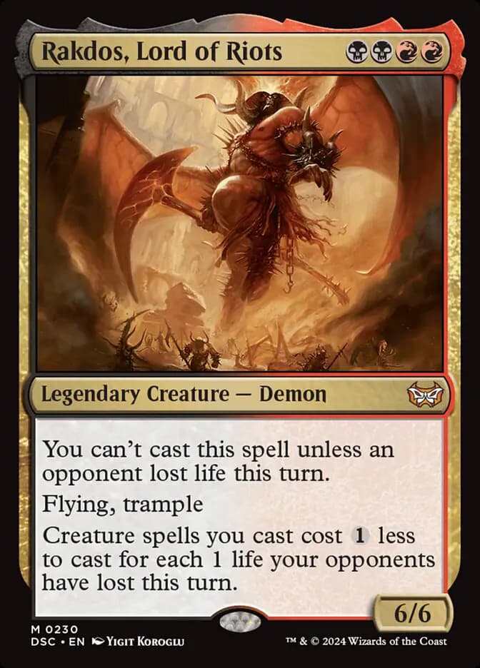 Card image of Rakdos, Lord of Riots
