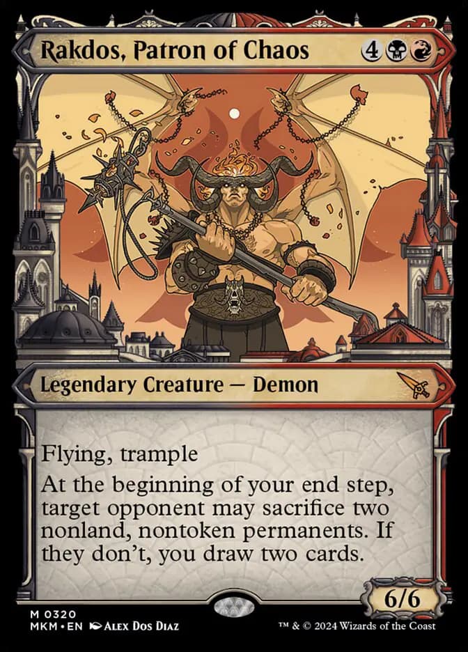 Card image of Rakdos, Patron of Chaos