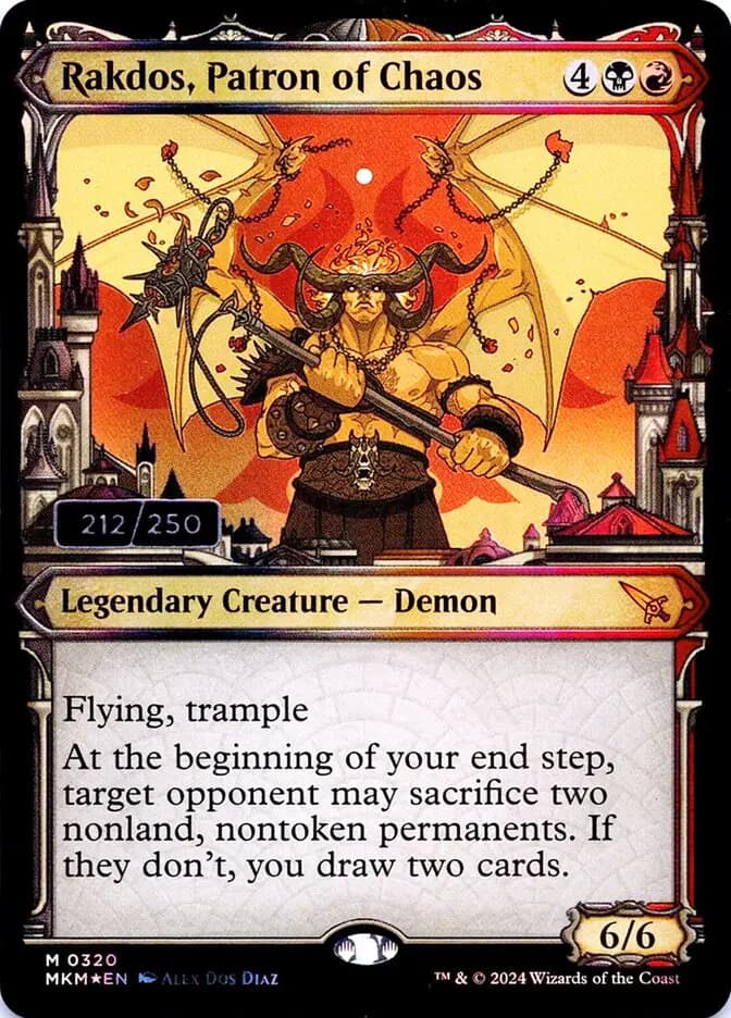 Card image of Rakdos, Patron of Chaos