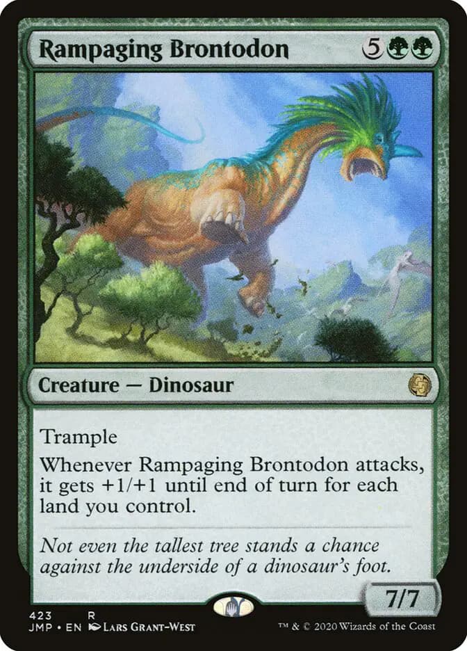 Card image of Rampaging Brontodon