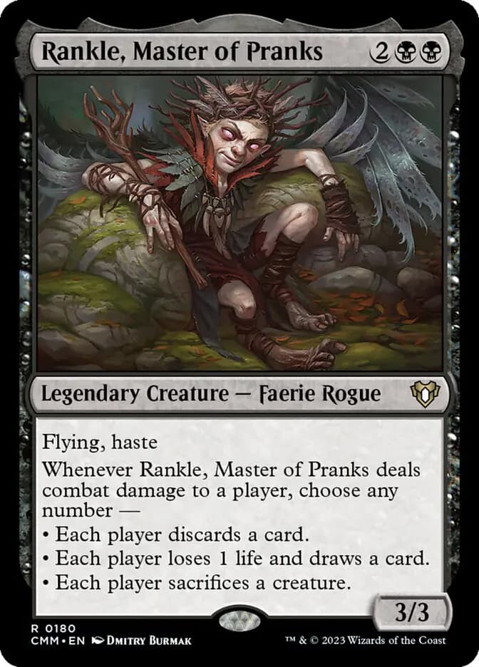 Card image of Rankle, Master of Pranks