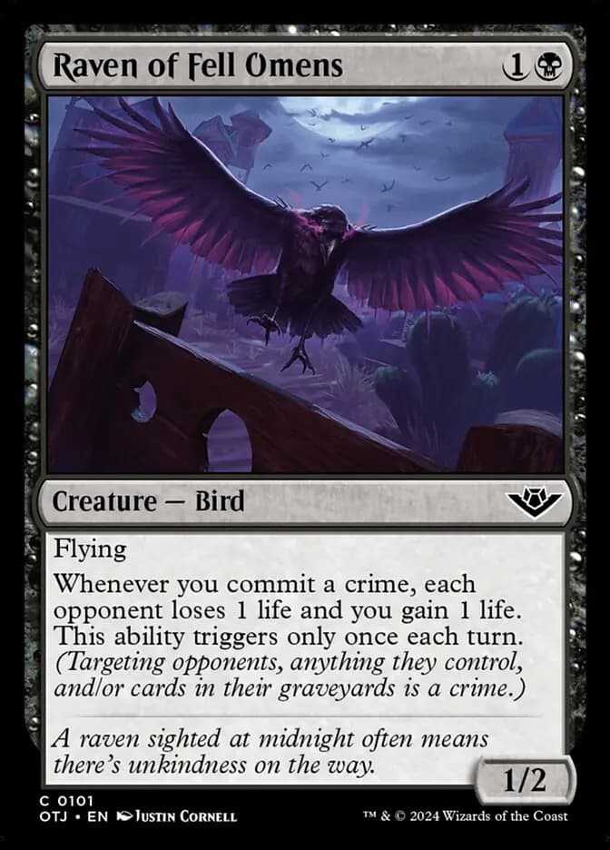 Card image of Raven of Fell Omens