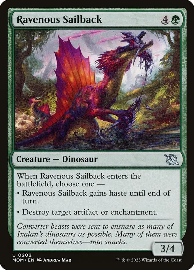 Card image of Ravenous Sailback