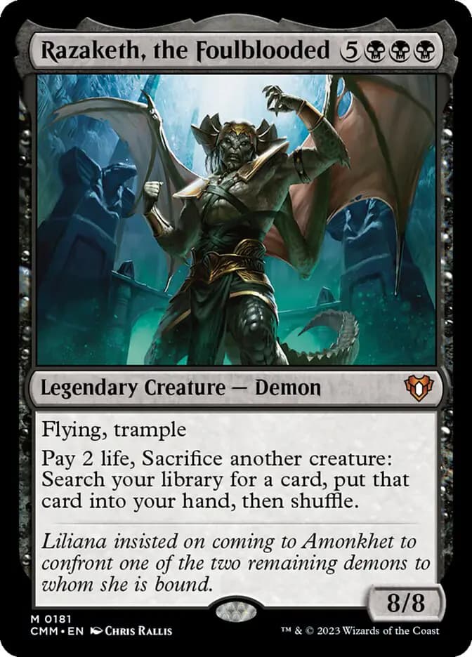 Card image of Razaketh, the Foulblooded