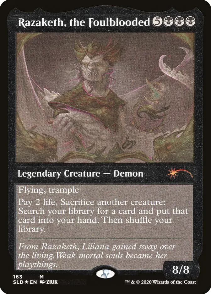 Card image of Razaketh, the Foulblooded