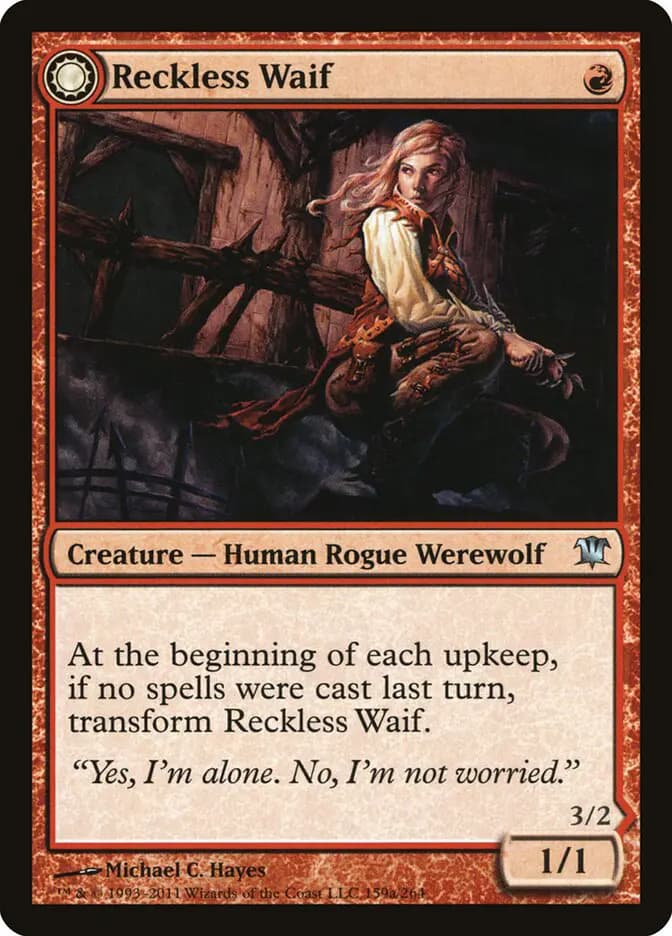 Card image of Reckless Waif / Merciless Predator