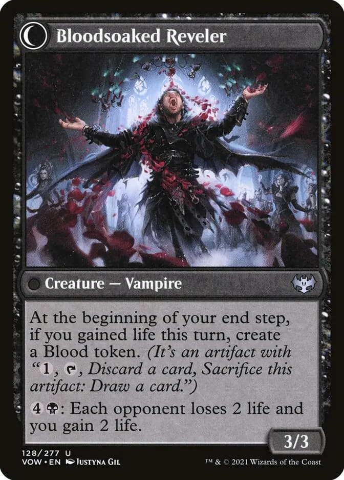 Card image of Restless Bloodseeker / Bloodsoaked Reveler