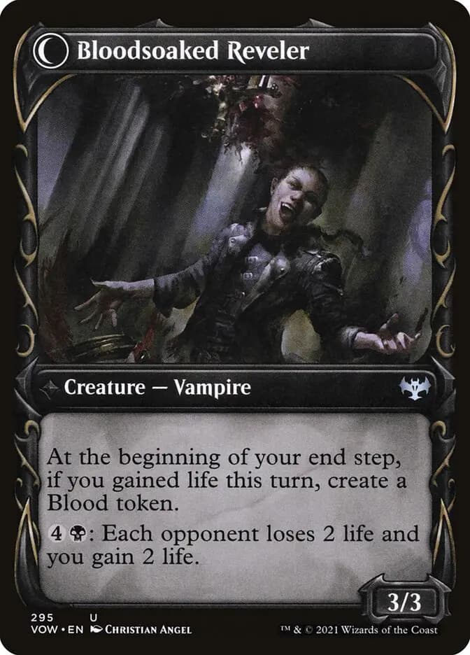 Card image of Restless Bloodseeker / Bloodsoaked Reveler