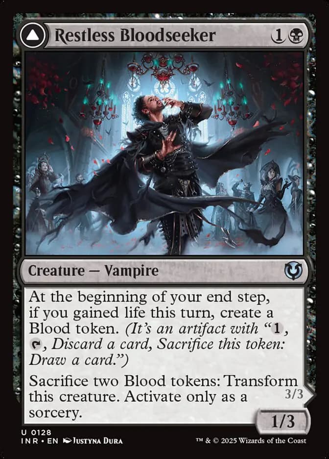 Card image of Restless Bloodseeker / Bloodsoaked Reveler