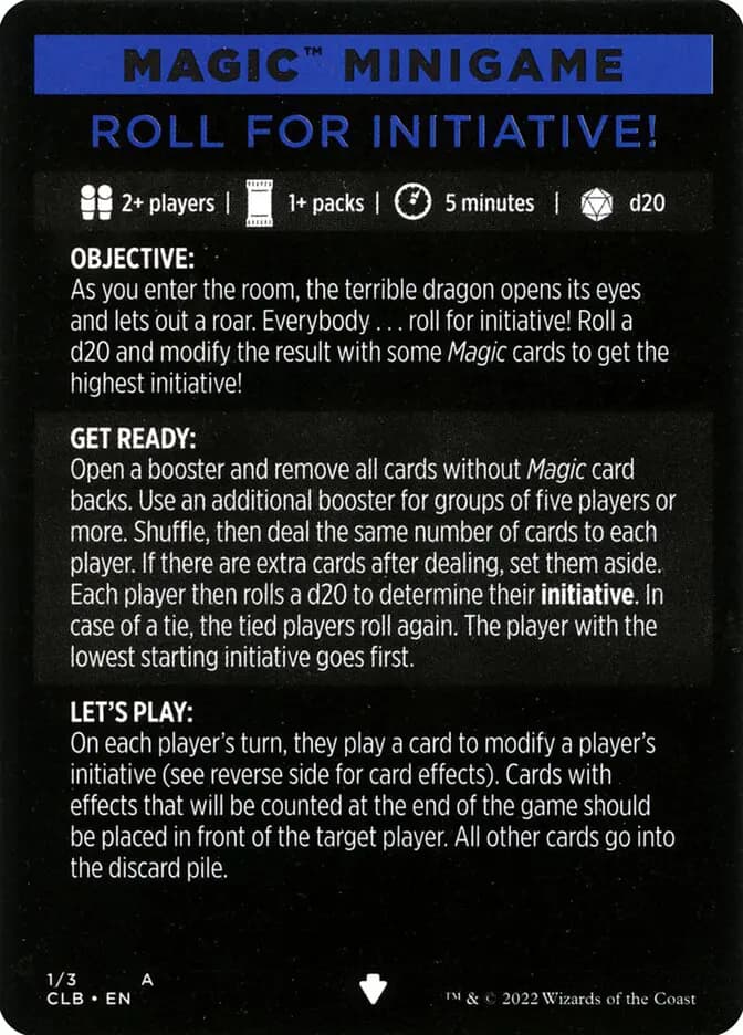Card image of Roll for Initiative / Roll for Initiative (cont'd)