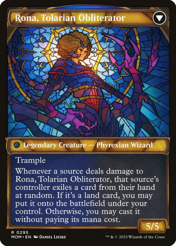 Card image of Rona, Herald of Invasion / Rona, Tolarian Obliterator