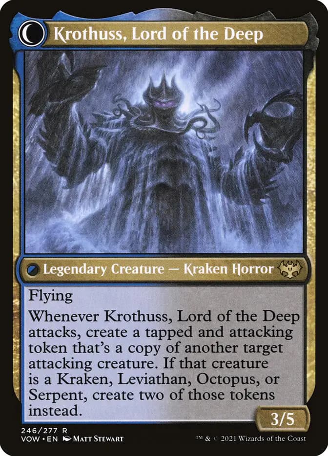 Card image of Runo Stromkirk / Krothuss, Lord of the Deep