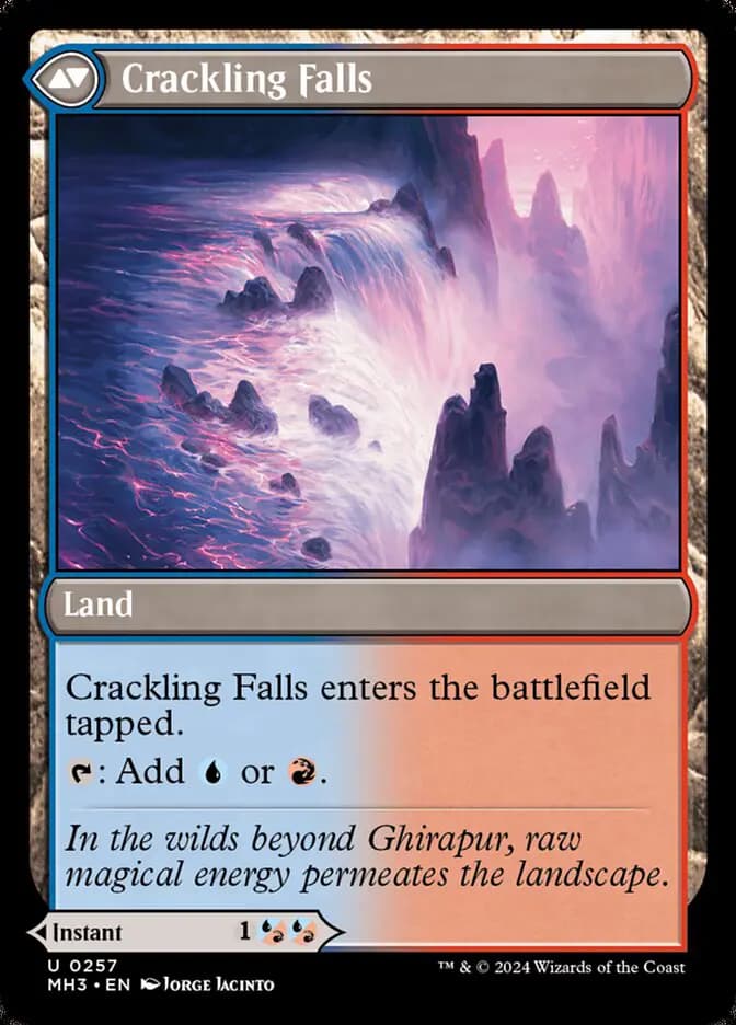 Card image of Rush of Inspiration / Crackling Falls