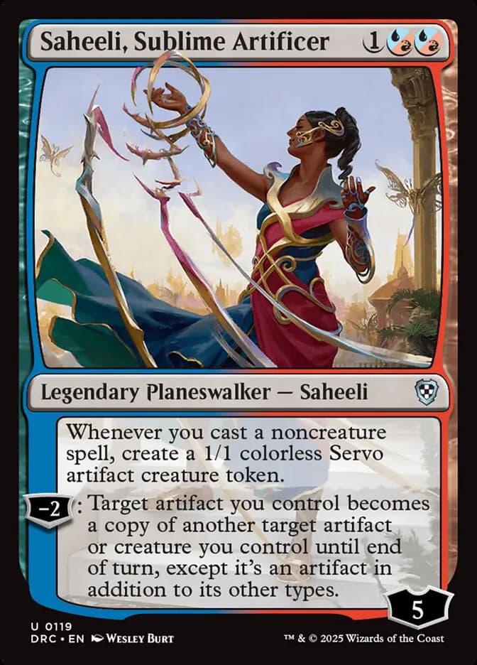 Card image of Saheeli, Sublime Artificer