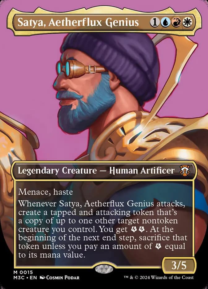 Card image of Satya, Aetherflux Genius