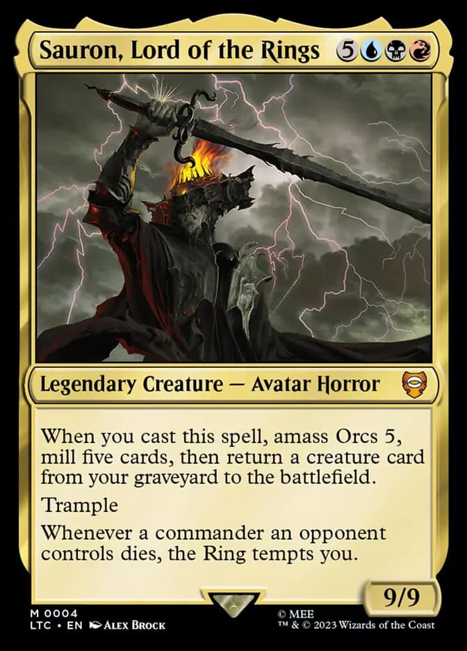 Card image of Sauron, Lord of the Rings