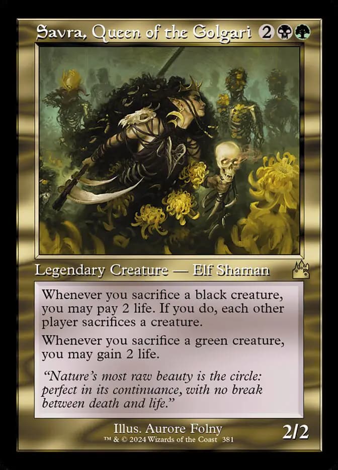 Card image of Savra, Queen of the Golgari