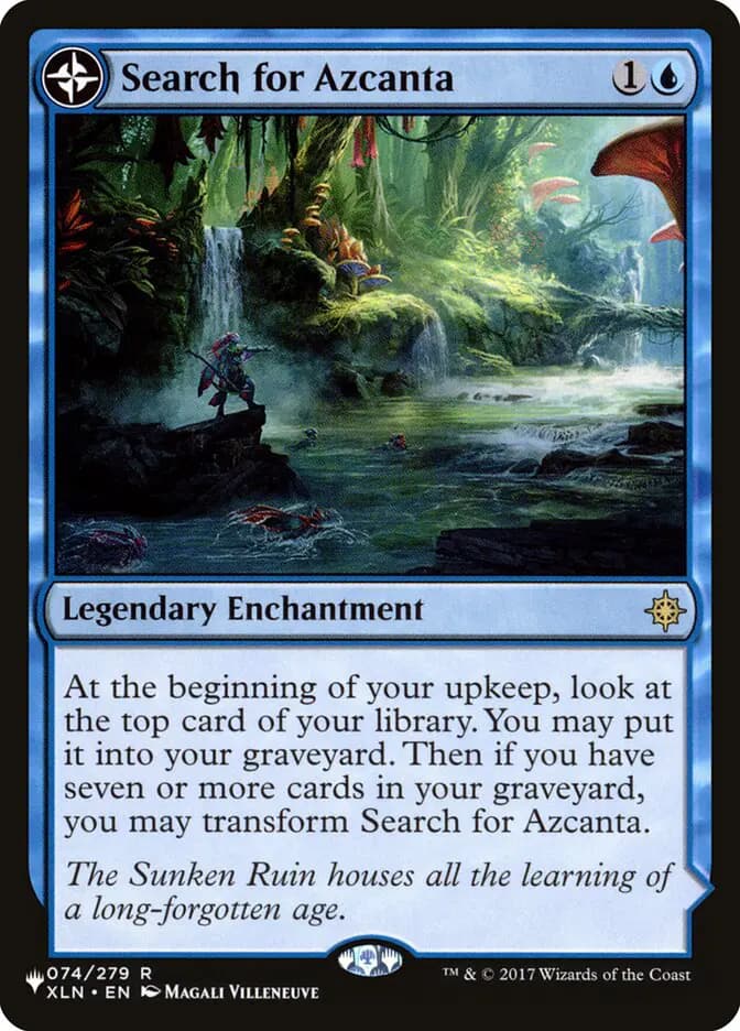 Card image of Search for Azcanta / Azcanta, the Sunken Ruin