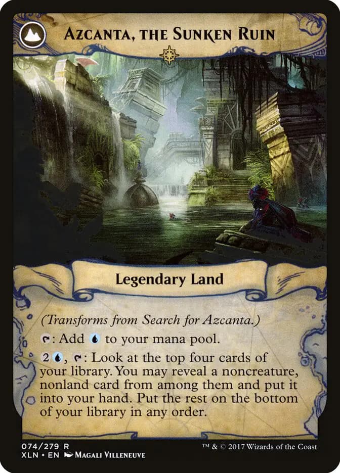 Card image of Search for Azcanta / Azcanta, the Sunken Ruin