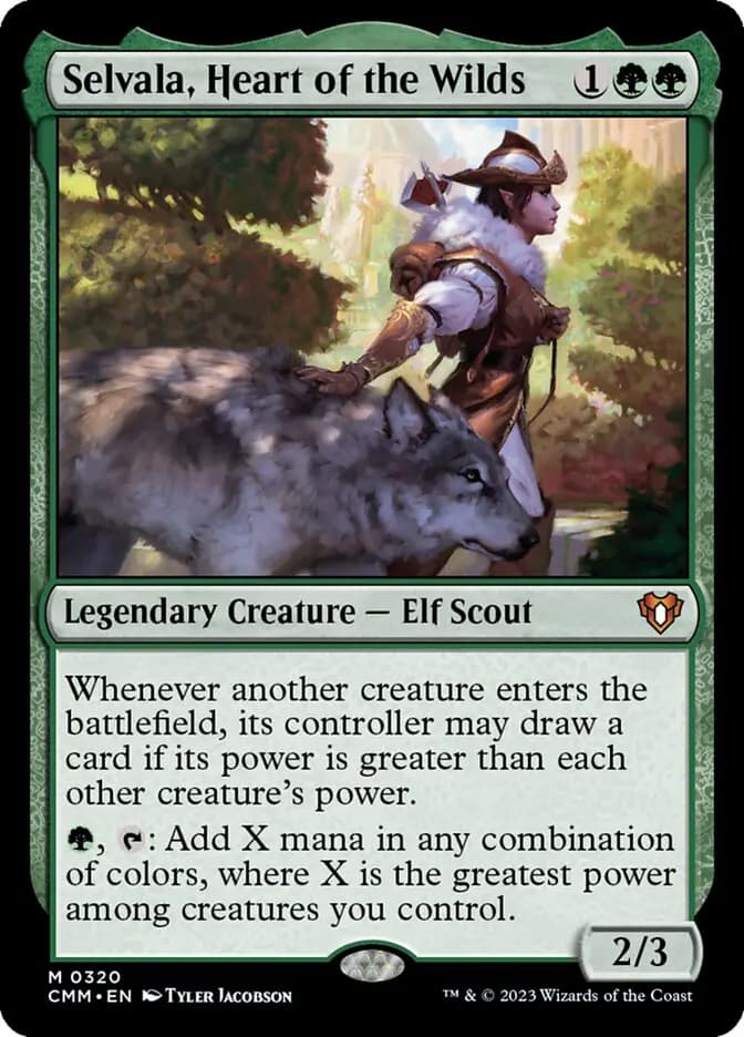 Card image of Selvala, Heart of the Wilds