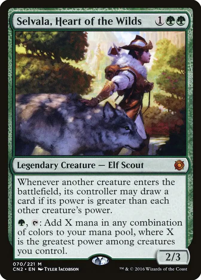 Card image of Selvala, Heart of the Wilds