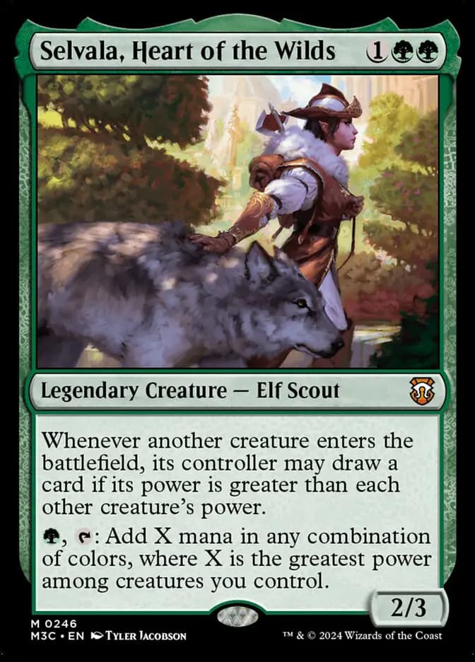 Card image of Selvala, Heart of the Wilds