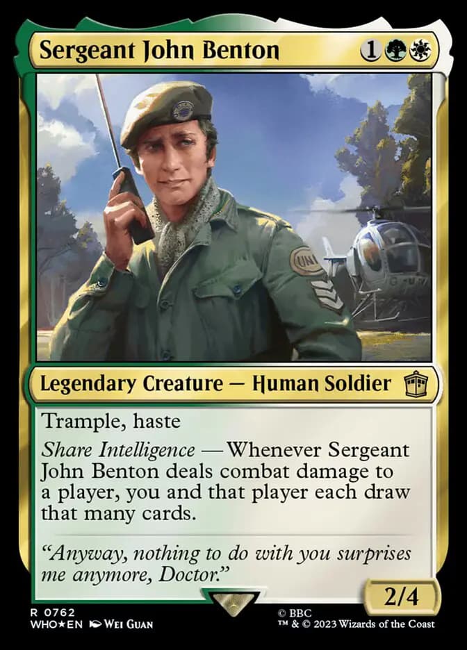 Card image of Sergeant John Benton