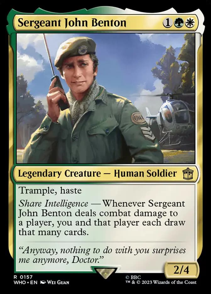 Card image of Sergeant John Benton
