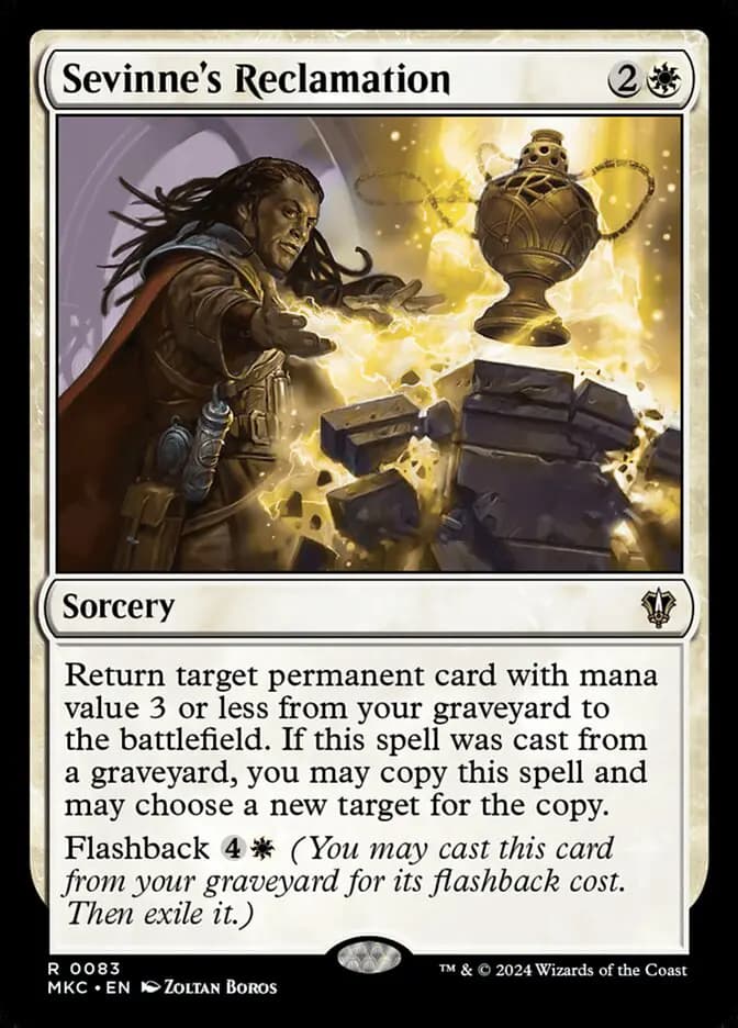 Card image of Sevinne's Reclamation