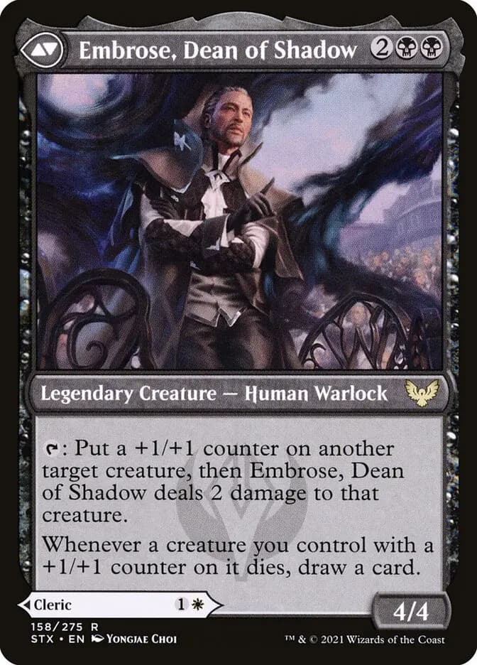 Card image of Shaile, Dean of Radiance / Embrose, Dean of Shadow