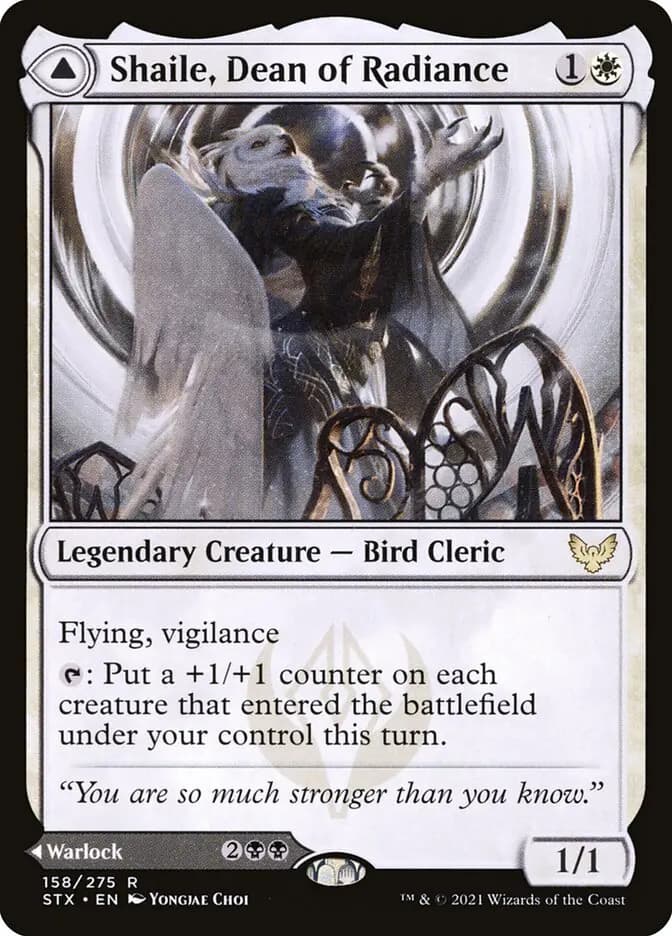 Card image of Shaile, Dean of Radiance / Embrose, Dean of Shadow