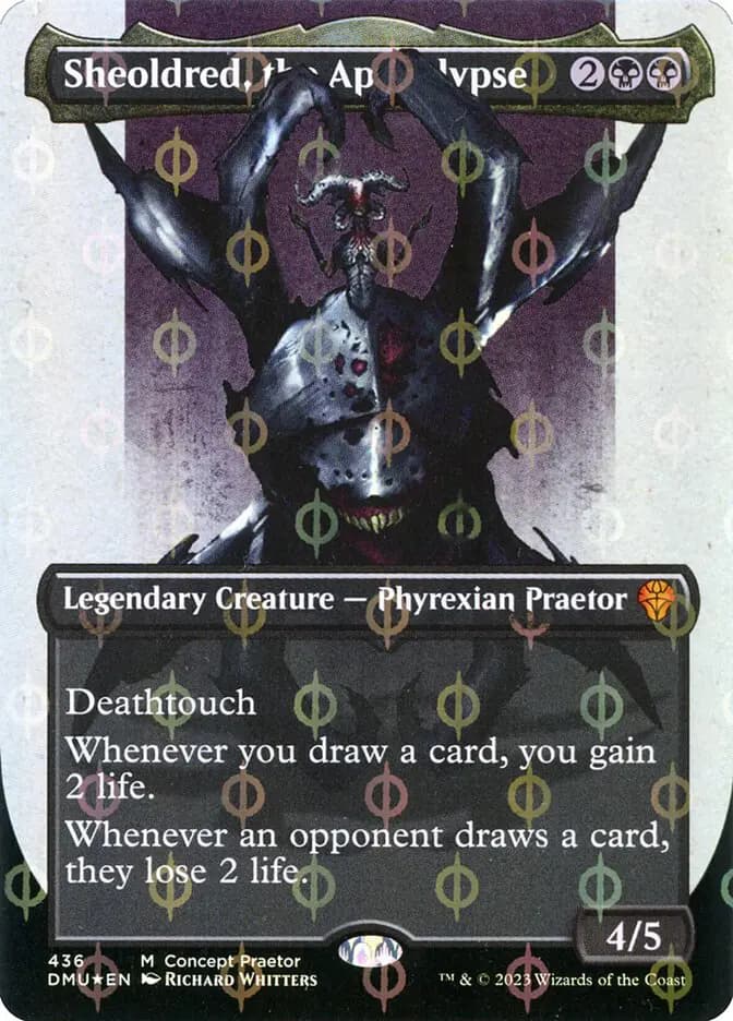Card image of Sheoldred, the Apocalypse