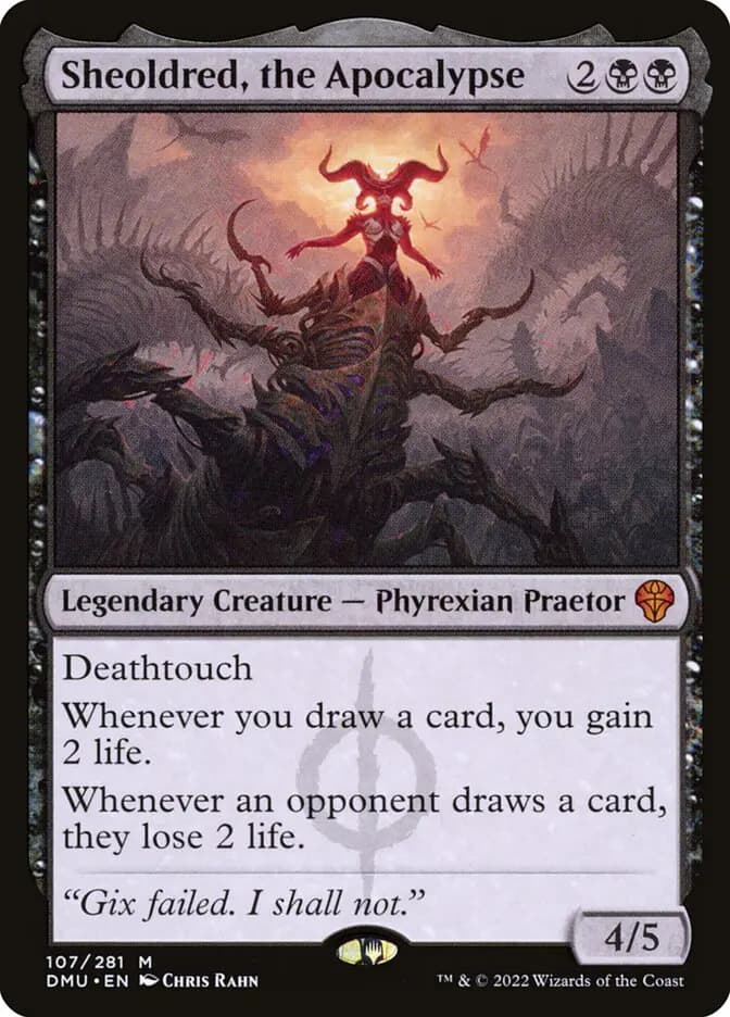 Card image of Sheoldred, the Apocalypse