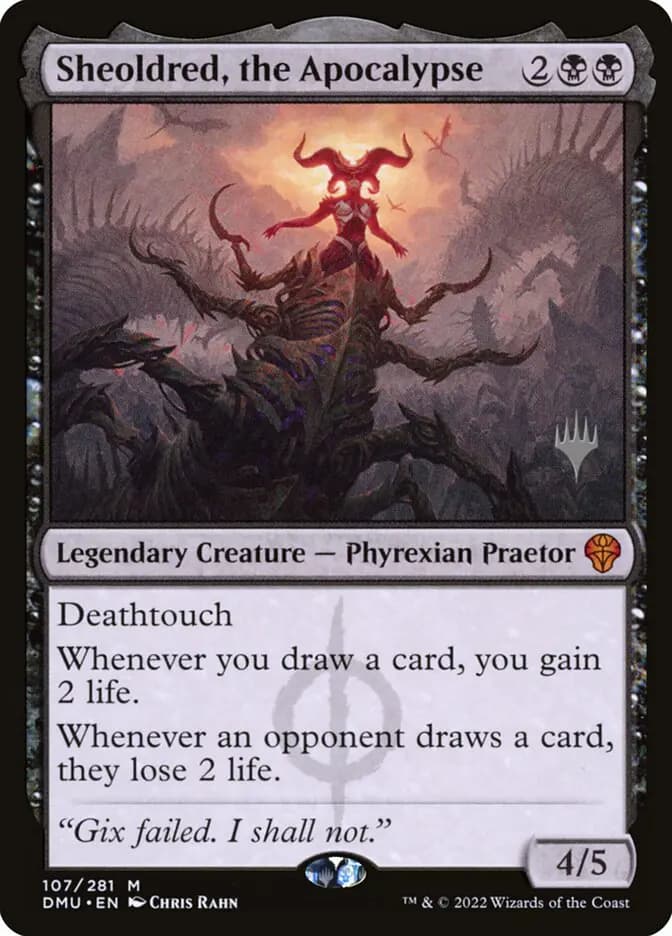 Card image of Sheoldred, the Apocalypse