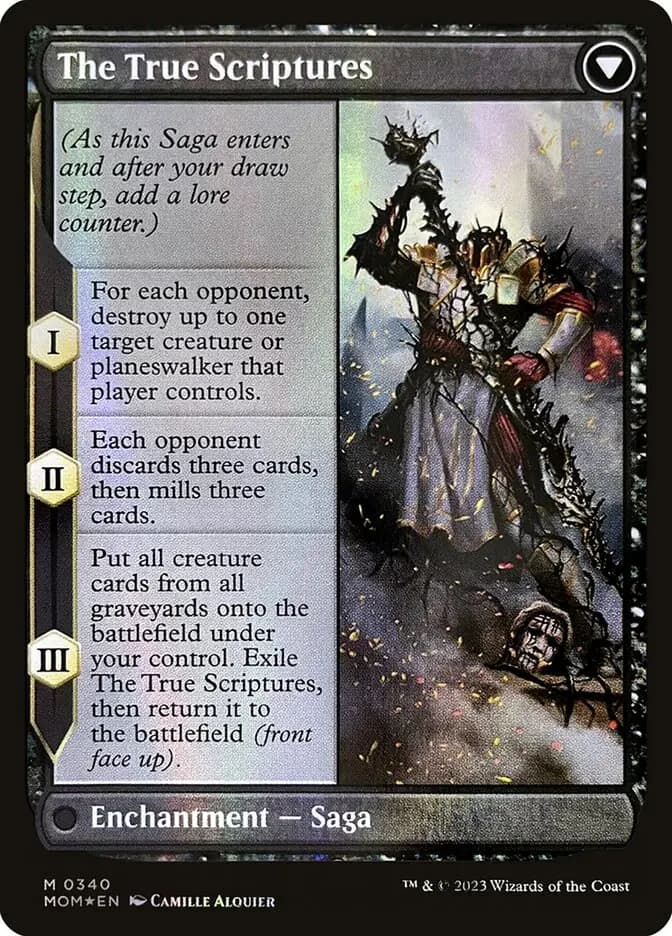 Card image of Sheoldred / The True Scriptures