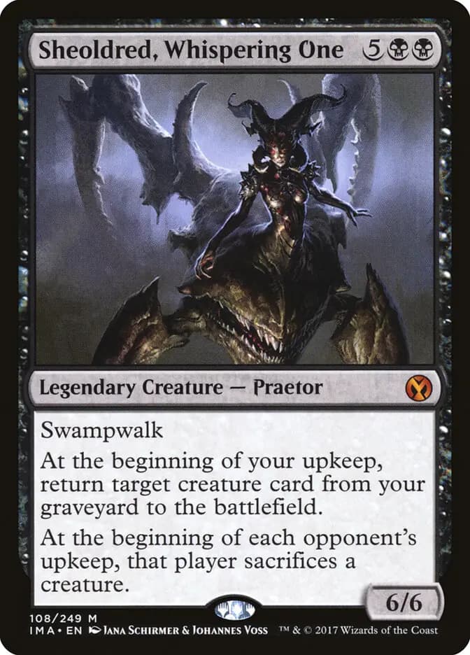 Card image of Sheoldred, Whispering One