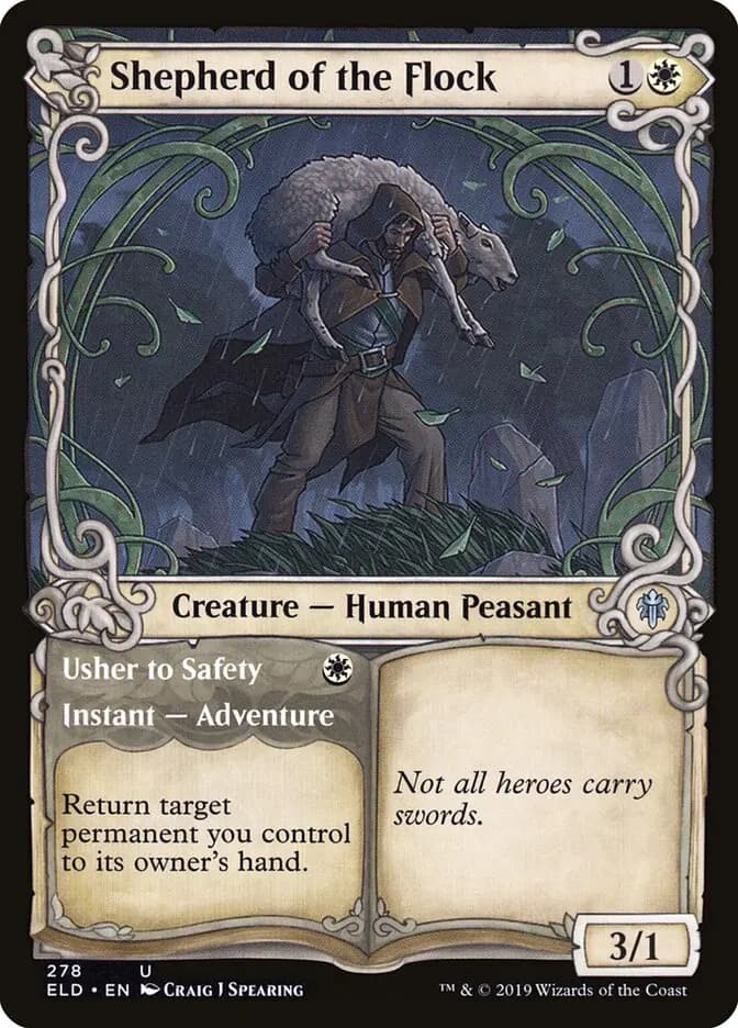 Card image of Shepherd of the Flock / Usher to Safety