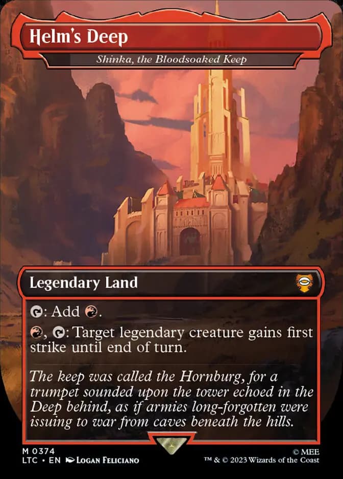 Card image of Shinka, the Bloodsoaked Keep