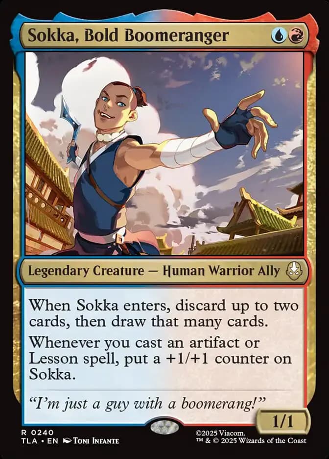 Card image of Sokka, Bold Boomeranger